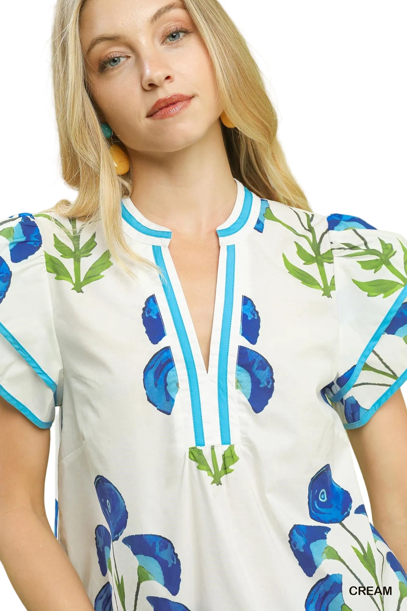 Barbie Blossom Meadow Print Top Cream