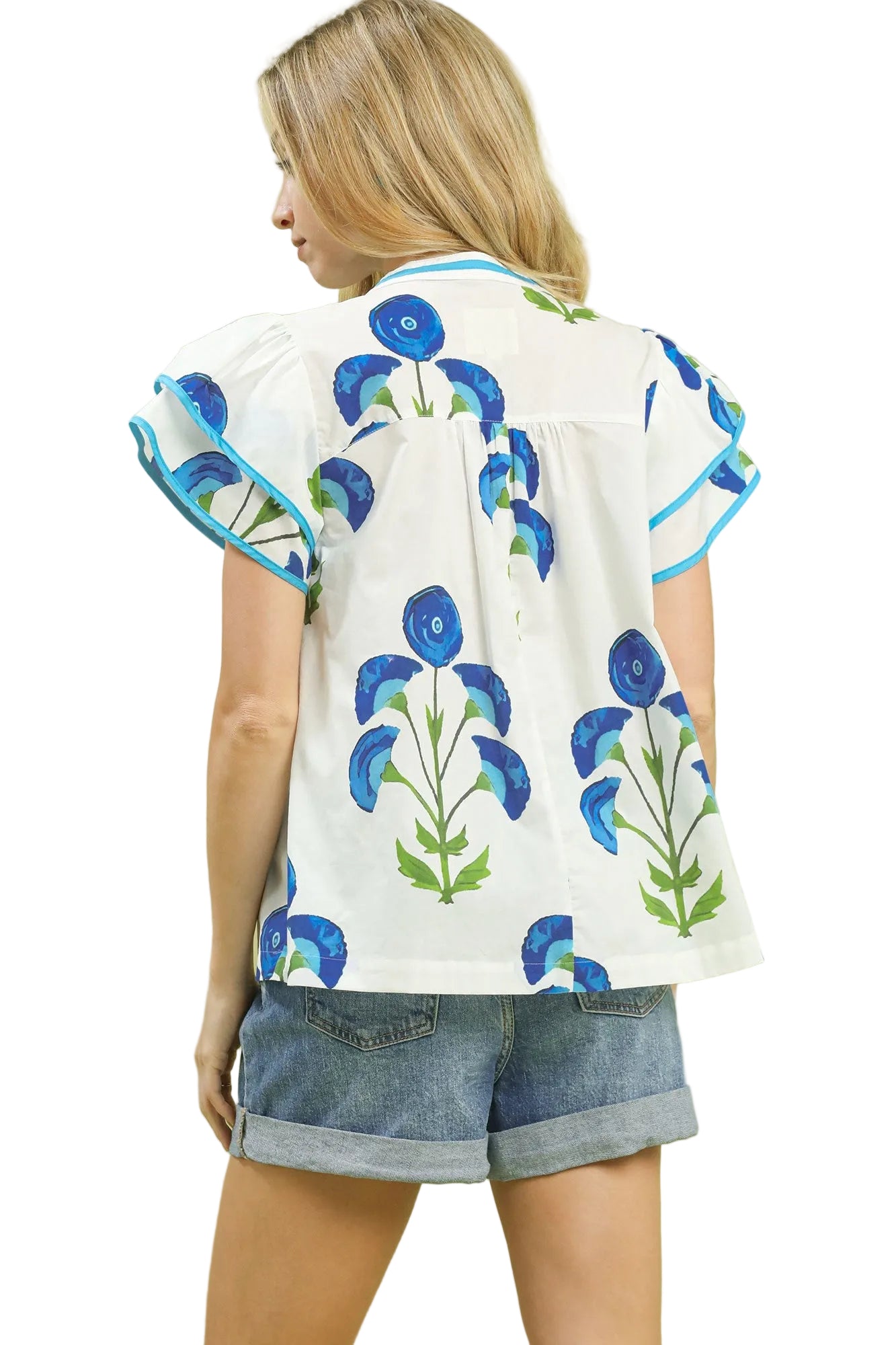 Barbie Blossom Meadow Print Top Cream