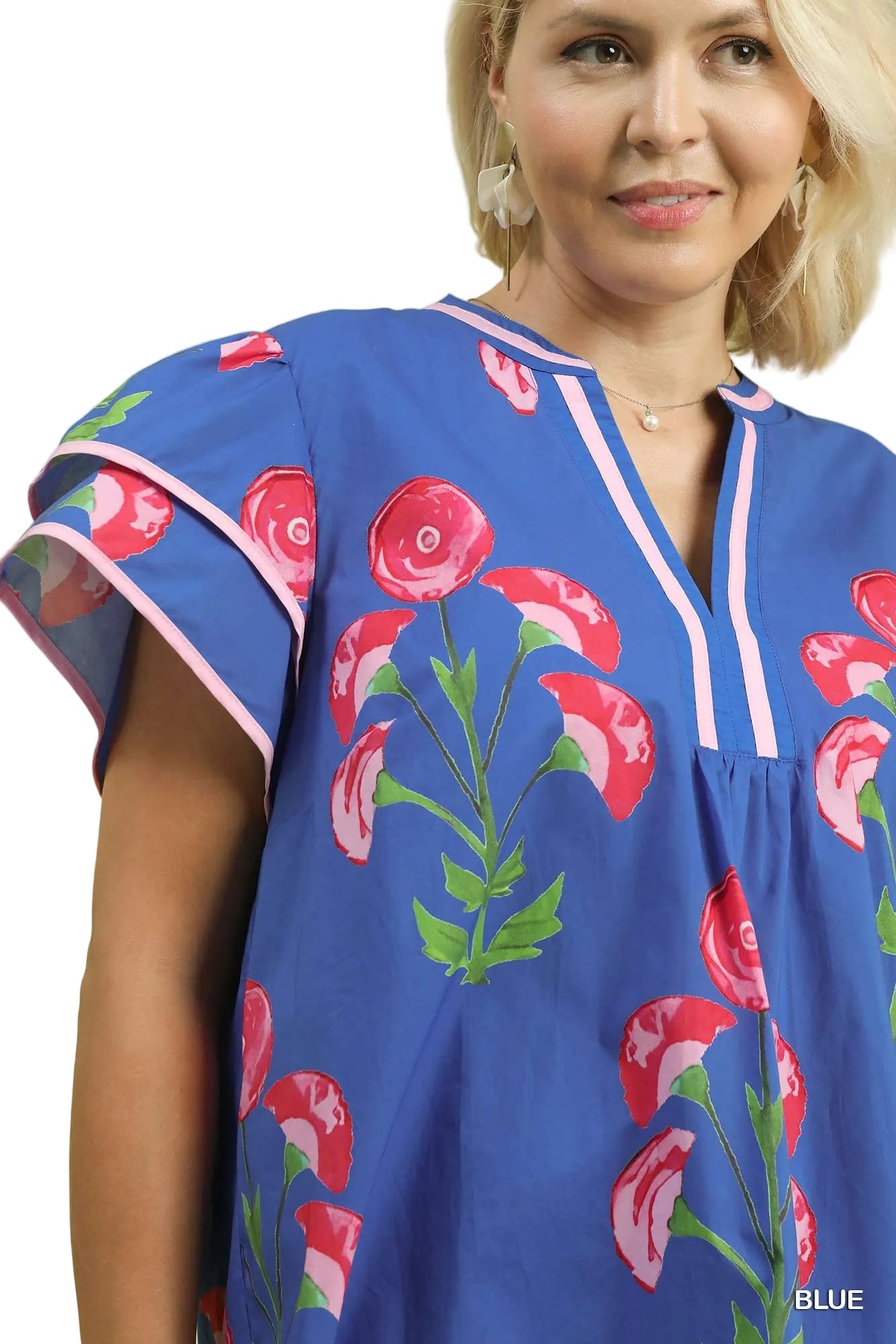 Barbie Blossom Meadow Print Top Blue
