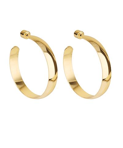 40 MM Open Hoops Gold Dipped