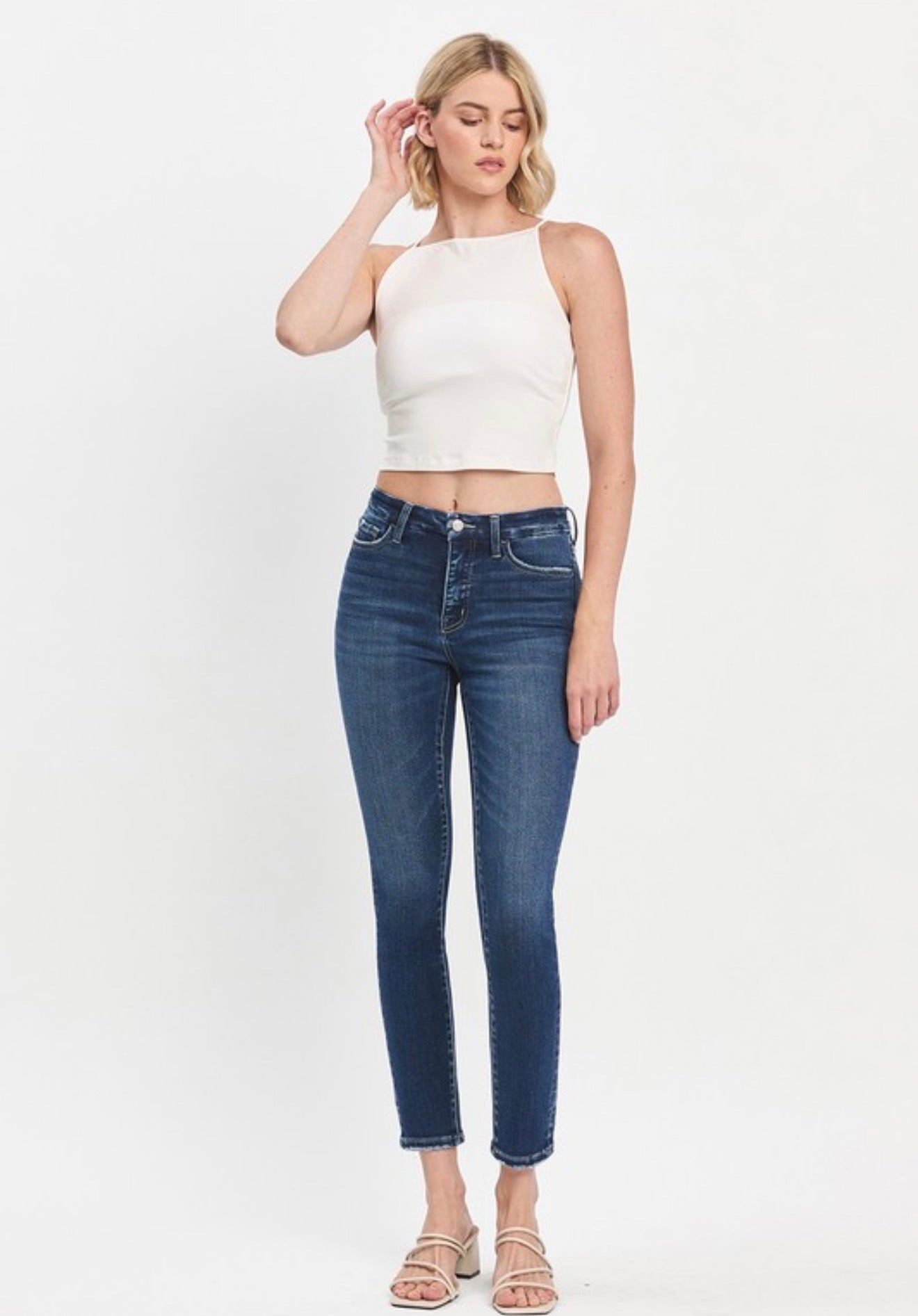Tabatha Tummy Control High Rise Seamless Skinny Jean Vervet Flying Monkey Dark