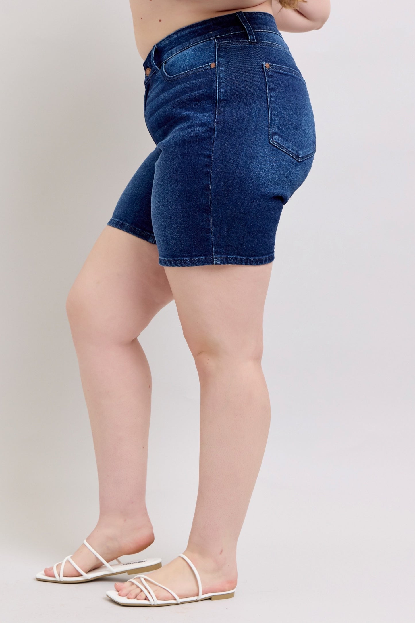 Brooklyn Judy Blue Bermuda Shorts Dark Wash