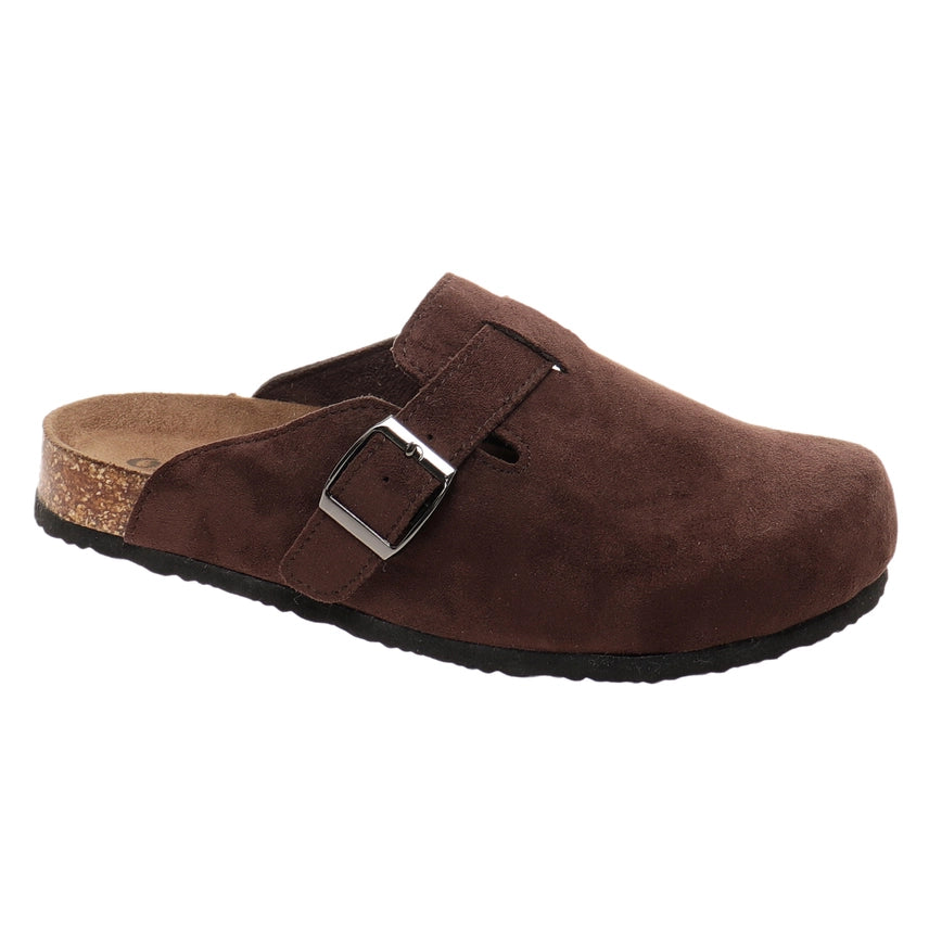 Brianna Suede Mules Chocolate Brown