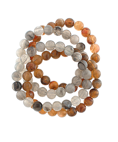 4 Row Two Color Acrylic Ball Bracelet