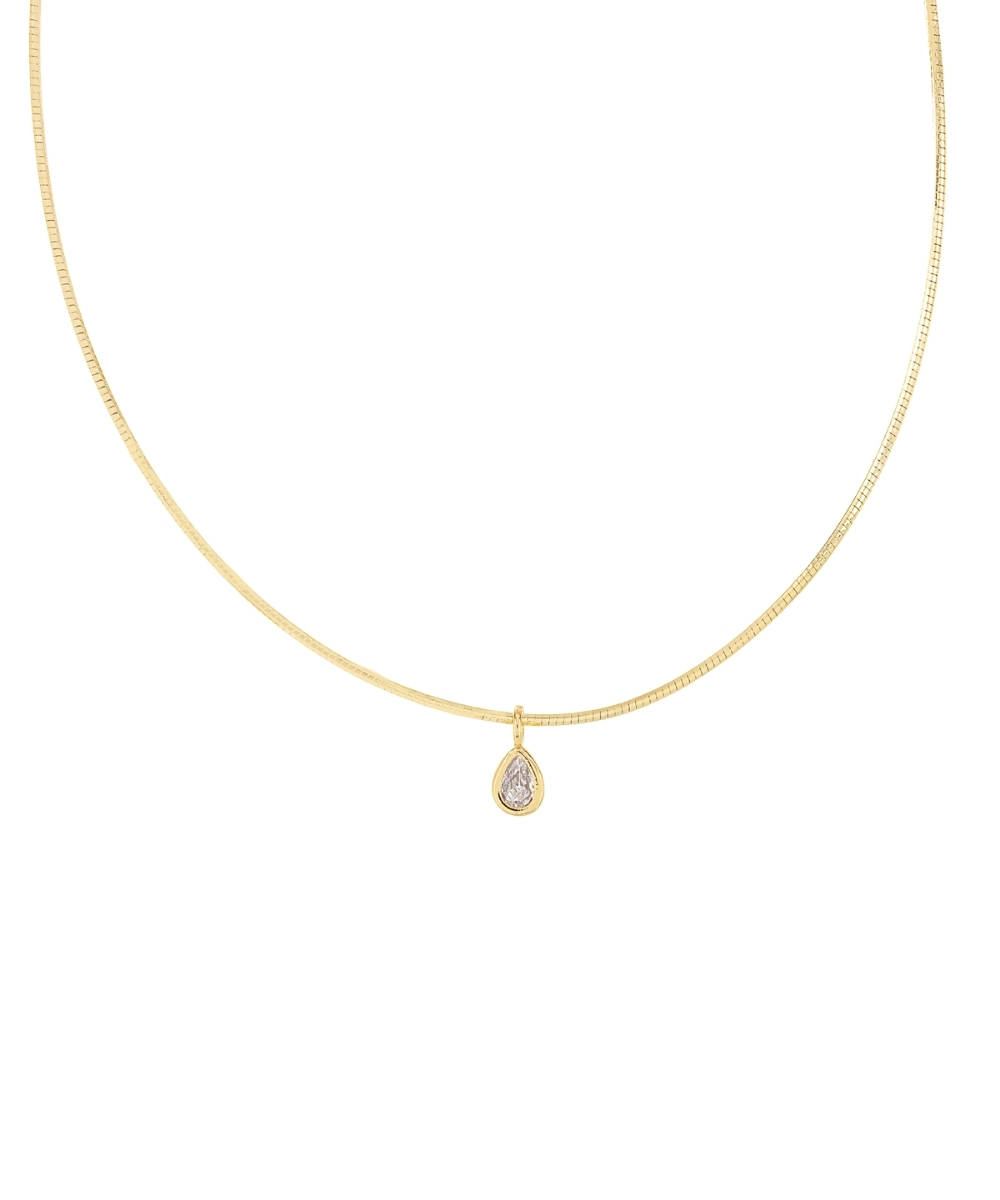 Teardrop CZ Wire Necklace
