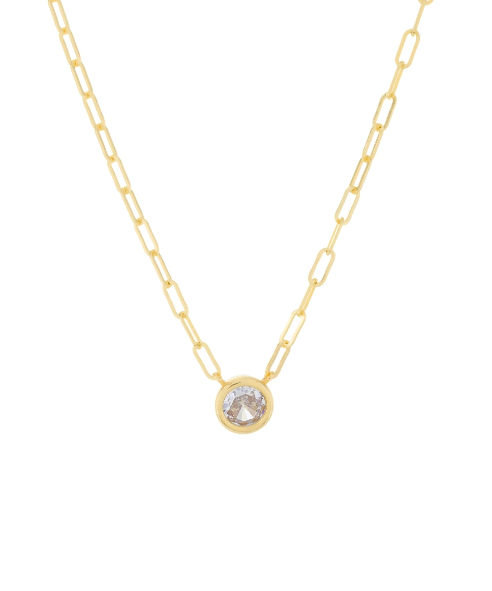 Pave CZ Round Necklace