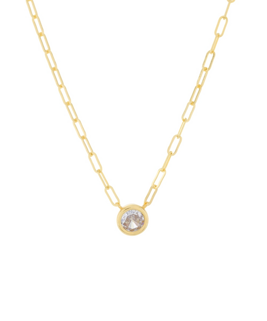 Pave CZ Round Necklace