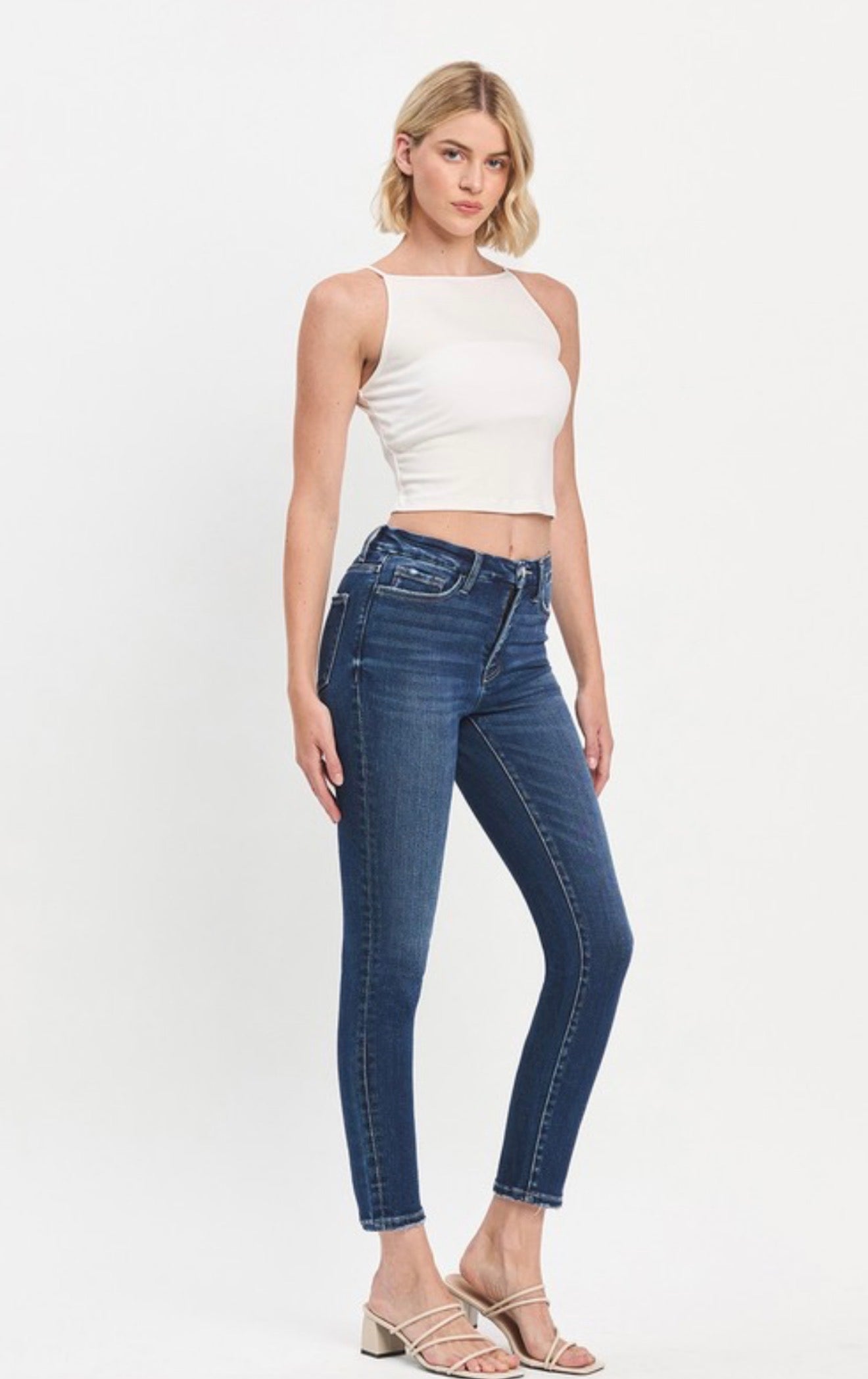 Tabatha Tummy Control High Rise Seamless Skinny Jean Vervet Flying Monkey Dark