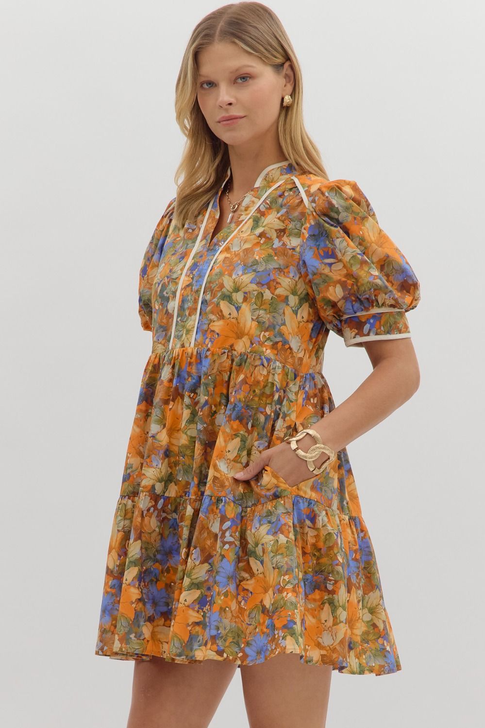 Finley Multi Floral Mini Dress
