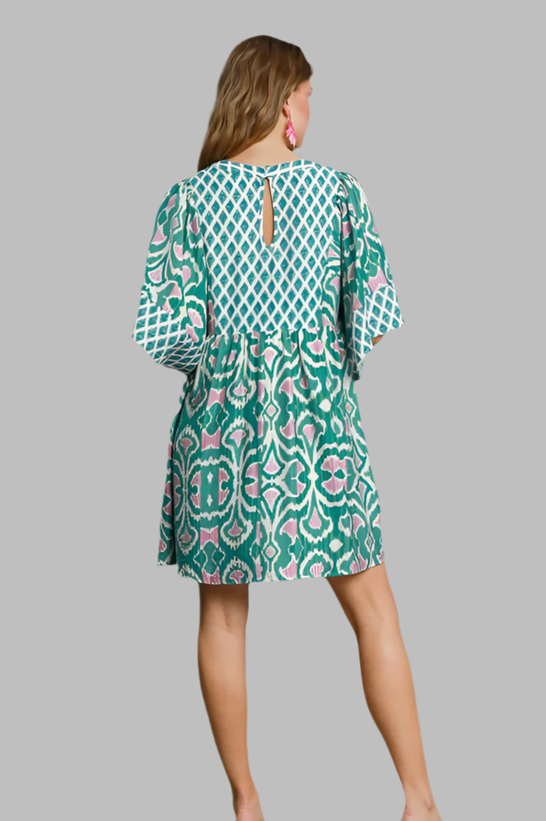Love Yourself Babydoll Dress Emerald