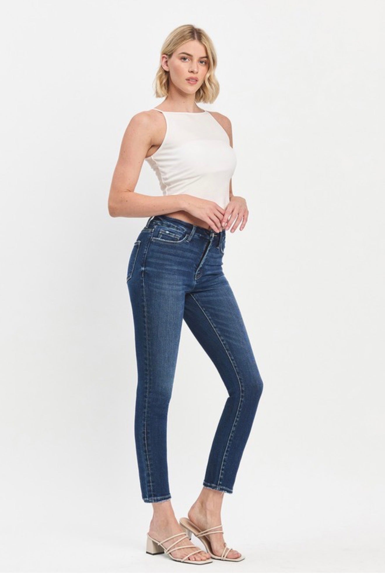Tabatha Tummy Control High Rise Seamless Skinny Jean Vervet Flying Monkey Dark
