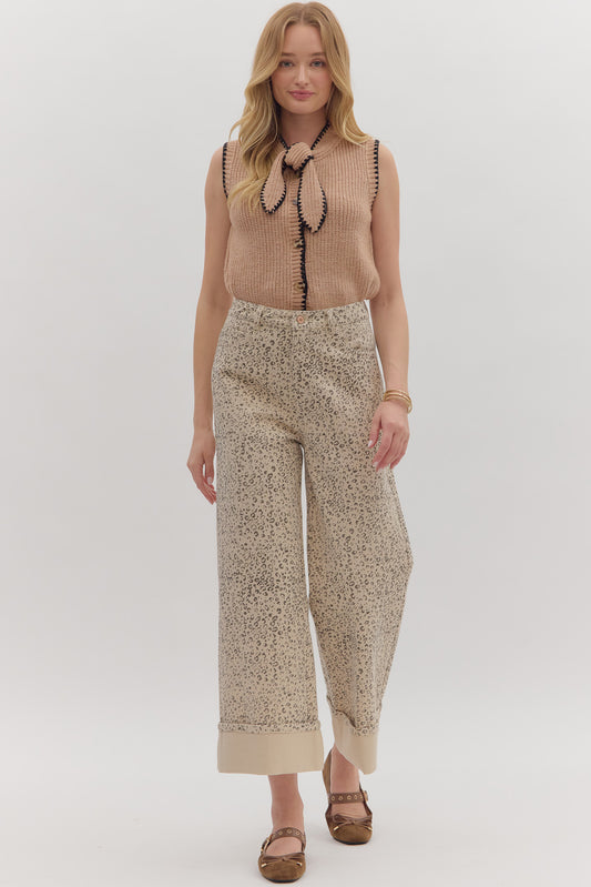 Wild Side Leopard Pants Tan