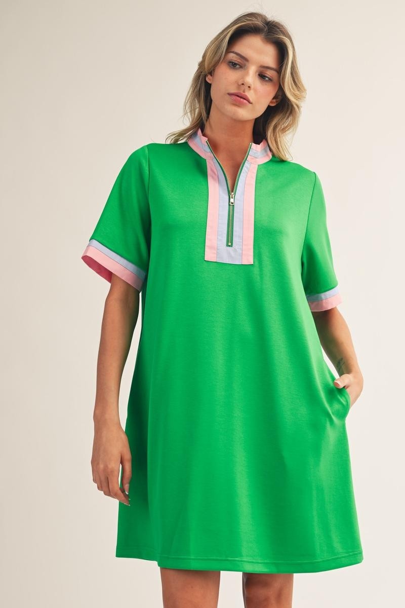 Collen Casual Solid Dress Kelly Green – Boutique 54