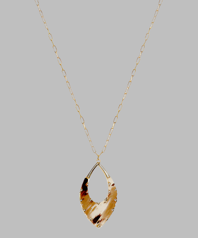 Almond Animal Print Neck Gold