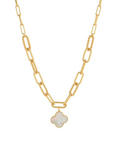 Mother Of Pearl Clover Necklace