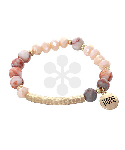 Hope Charm Stone Bracelet