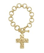 Toggle Cross Bracelet