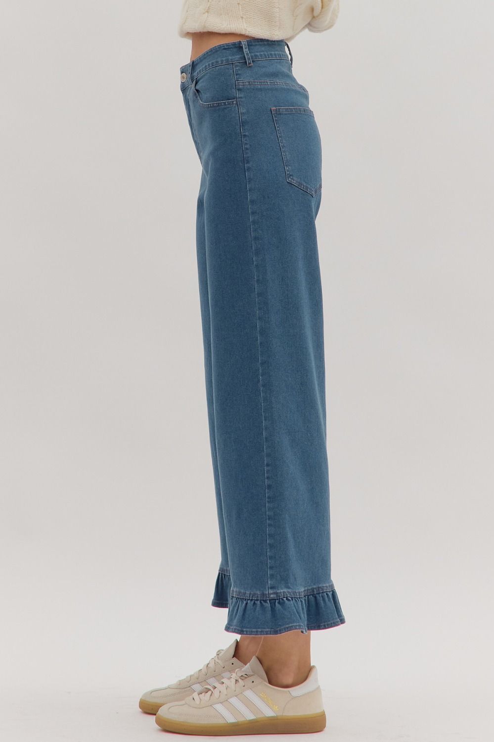 Patty 5 Pocket Ruffle Hem Denim
