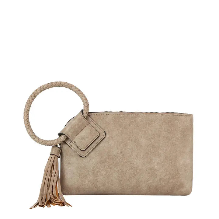Braided Ring Hand Wristlet Stone