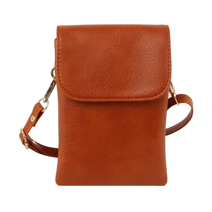 Front Zip Pocket Mini Crossbody Blush