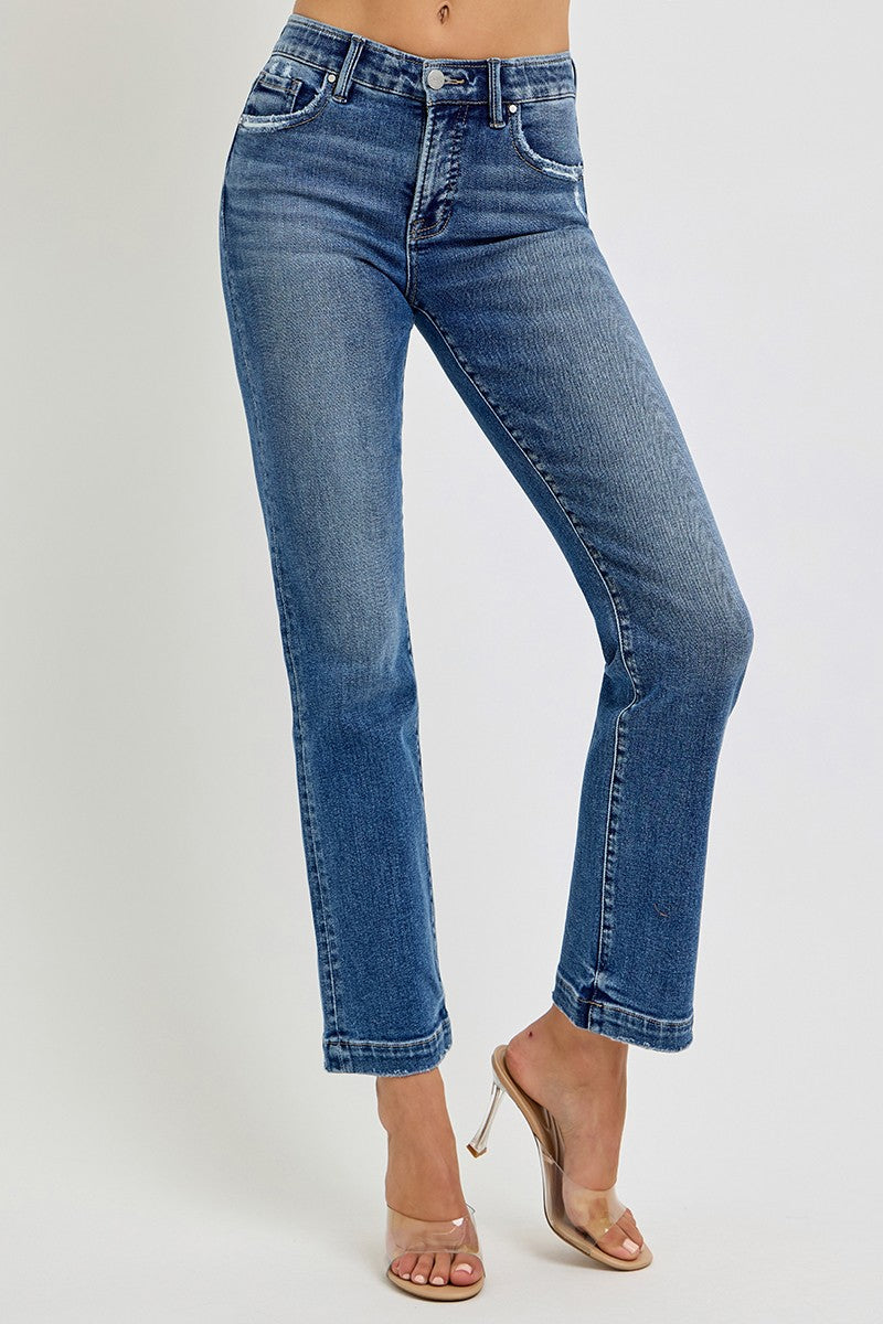 Regina Risen Tummy Control Straight Jeans Dark
