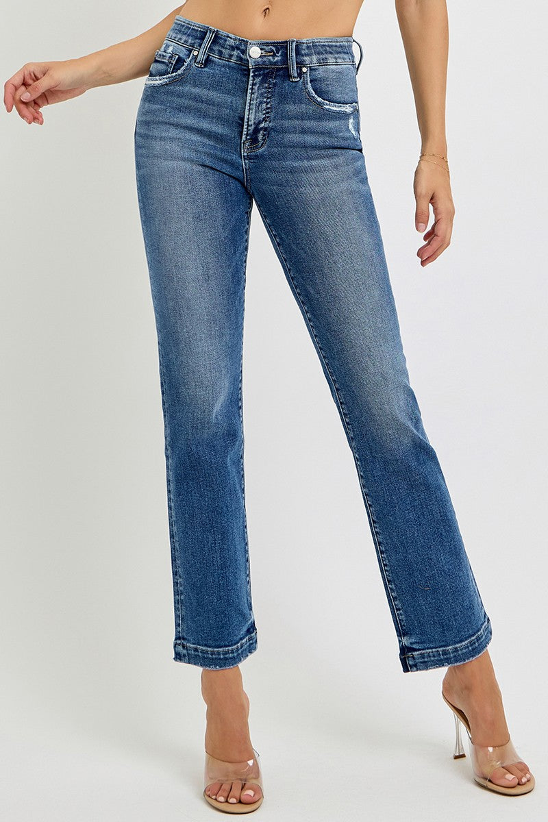 Regina Risen Tummy Control Straight Jeans Dark