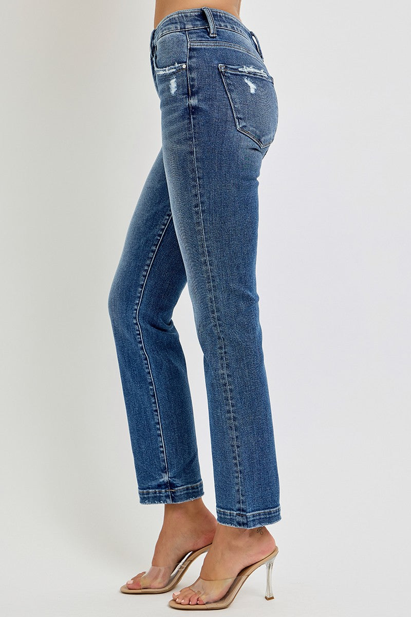 Regina Risen Tummy Control Straight Jeans Dark