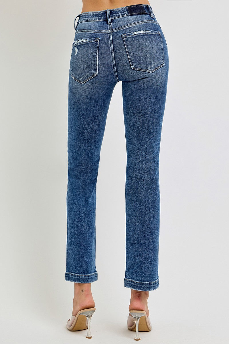 Regina Risen Tummy Control Straight Jeans Dark