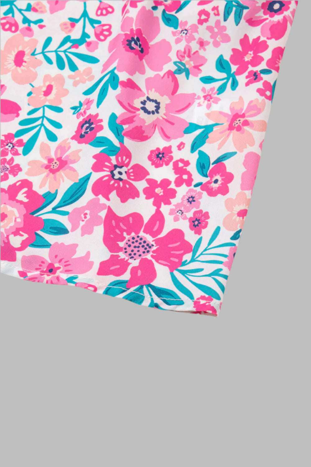 Farrah Floral Flare Dress Pink & White