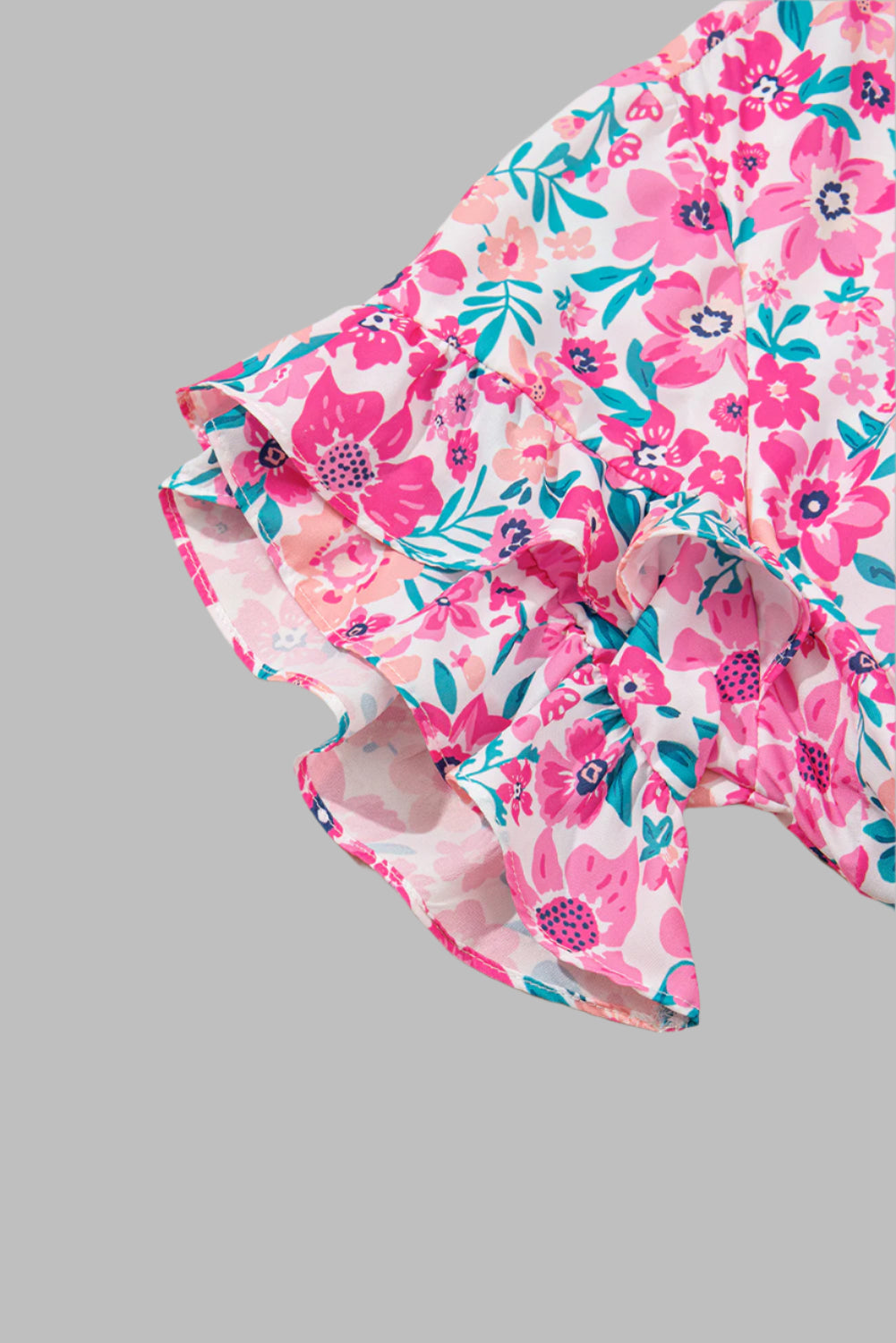 Farrah Floral Flare Dress Pink & White
