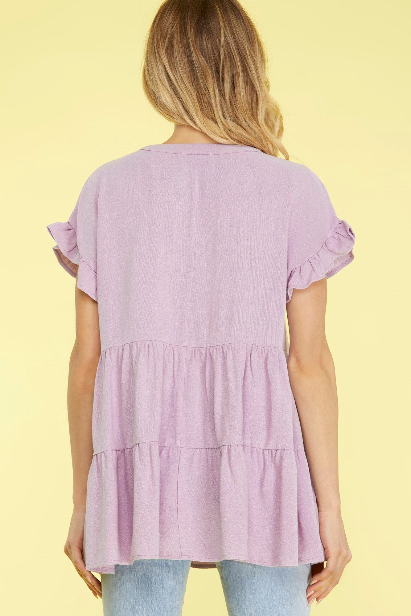 Olivia Tiered Tunic Top Lilac