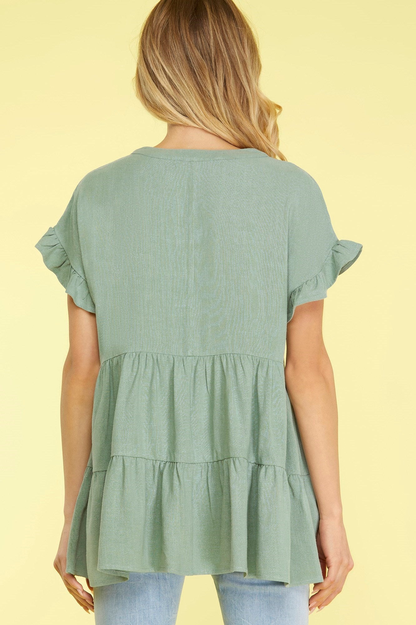 Olivia Tiered Tunic Top Slate