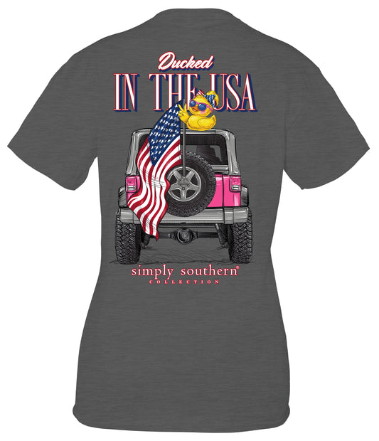 Simply Southern Ducked in The USA Heather Grey