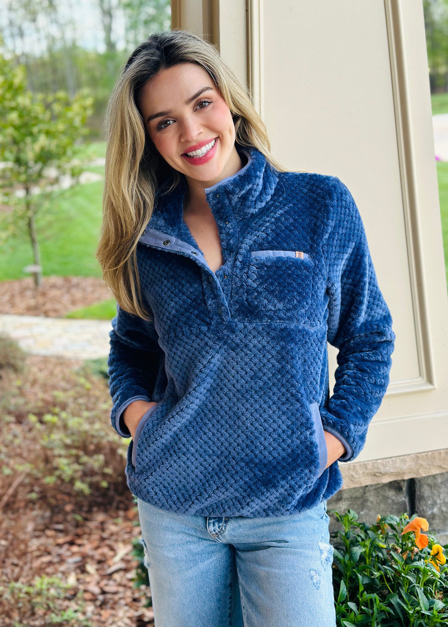 Sadie Simply Soft Pullover Space Blue