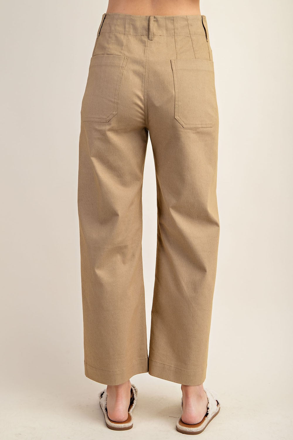 Cathy Cropped Ankle Pants Khaki