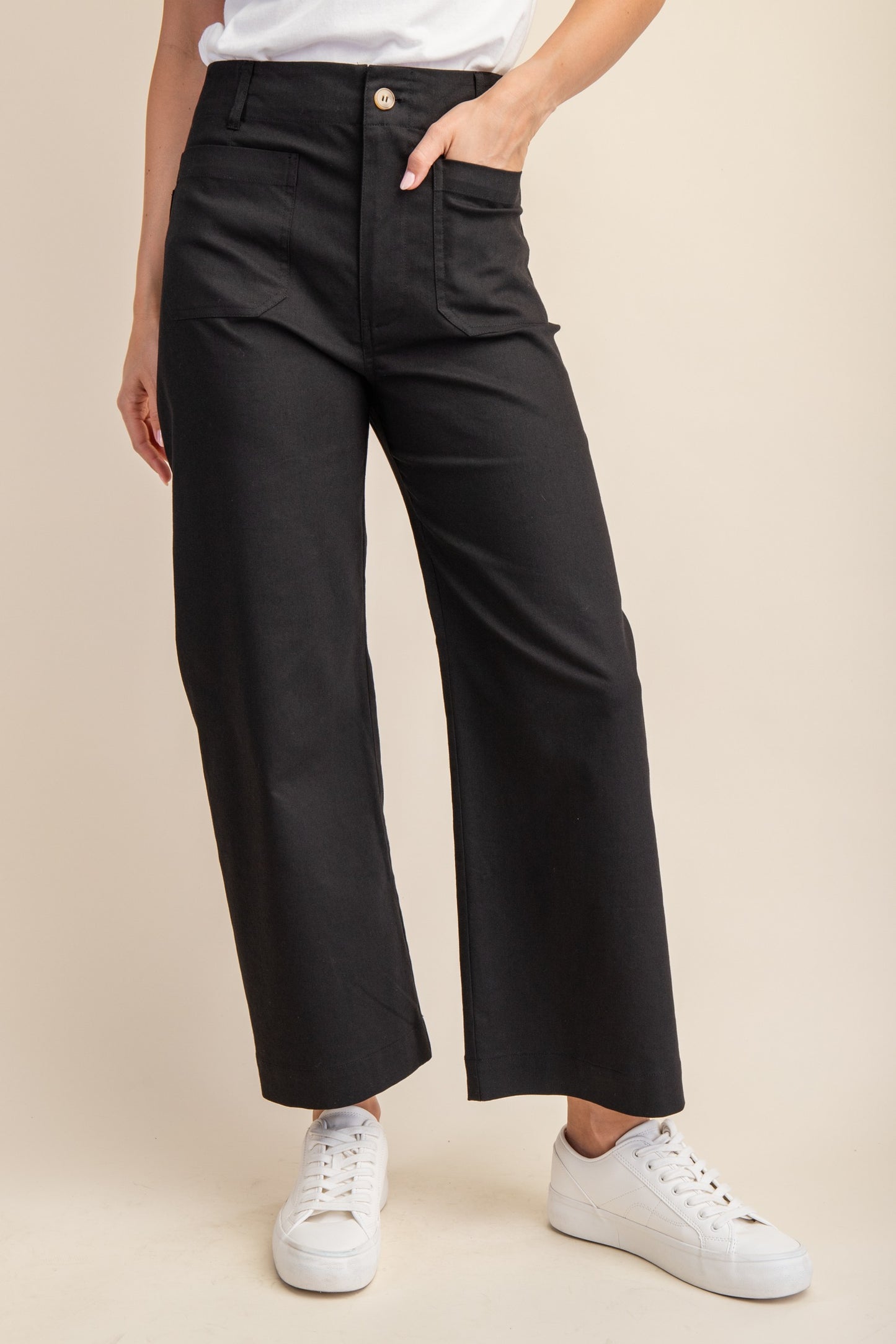 Cathy Cropped Ankle Pants Black