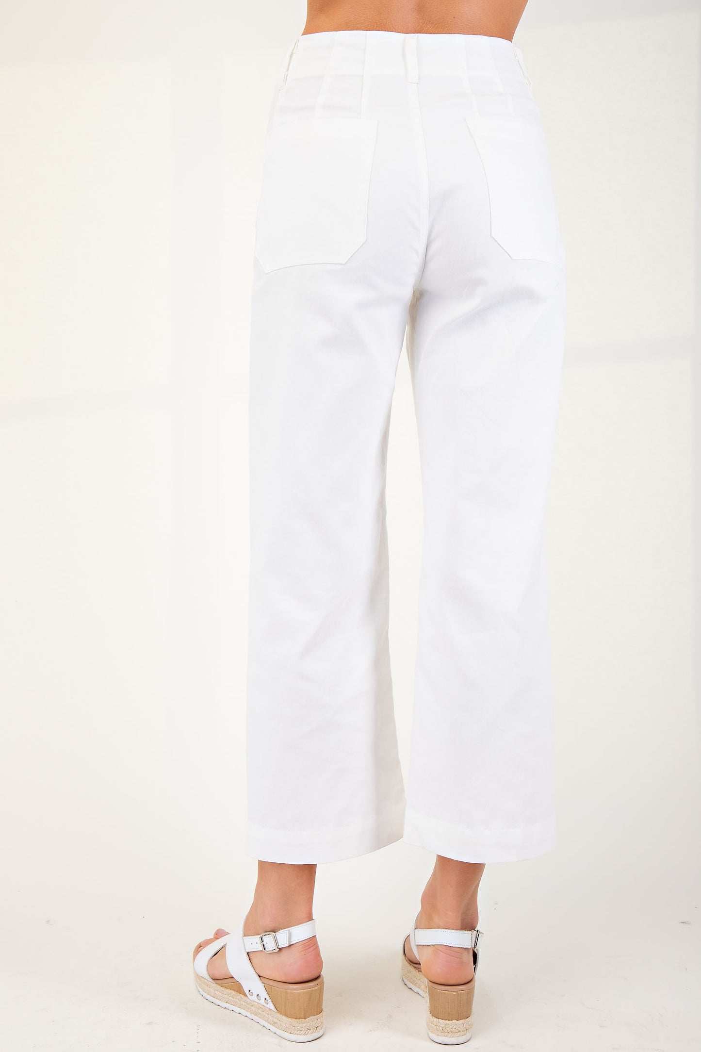 Cathy Cropped Ankle Pants Off White