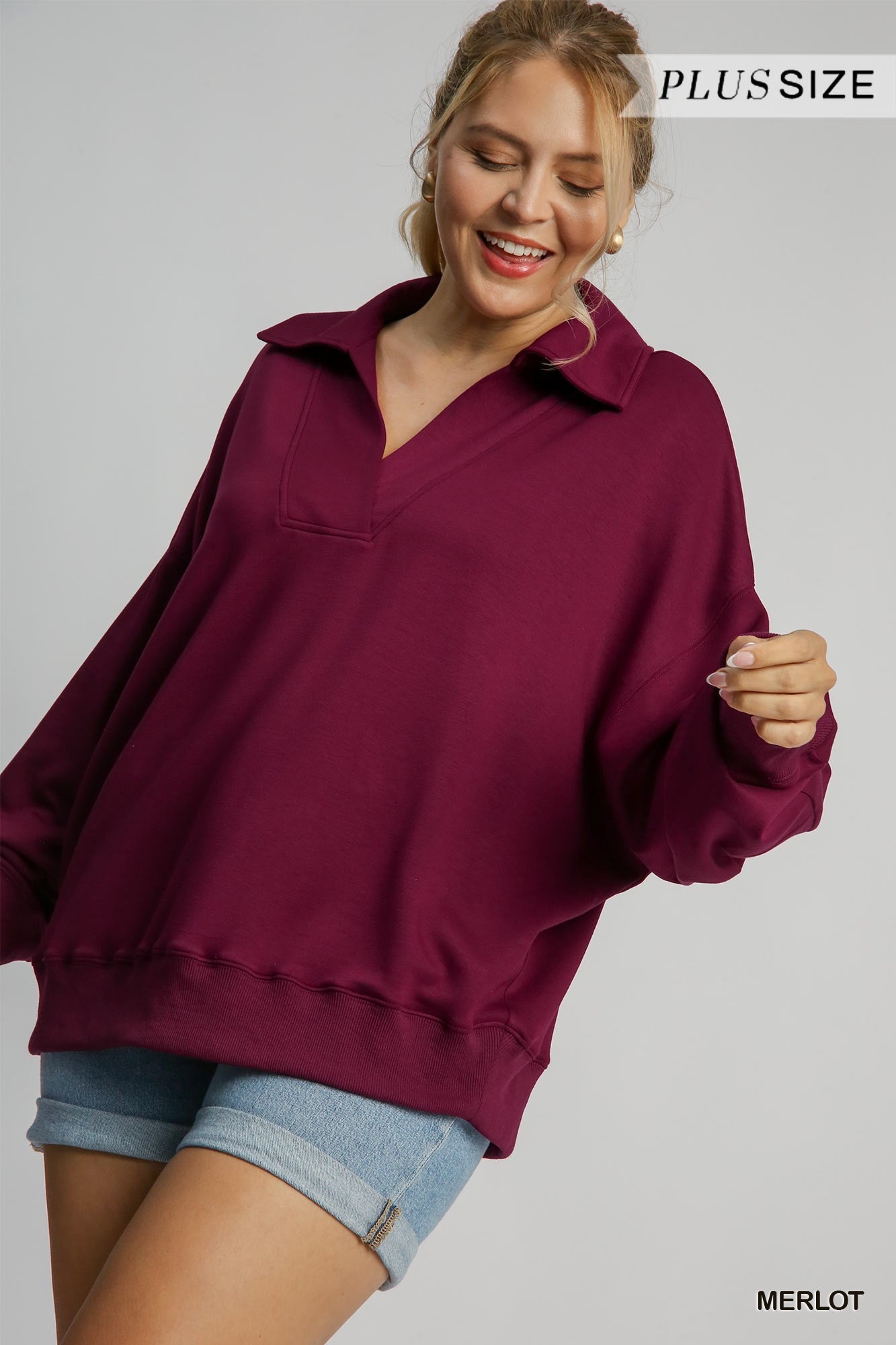 Bella Buttery Soft Knit Top Merlot