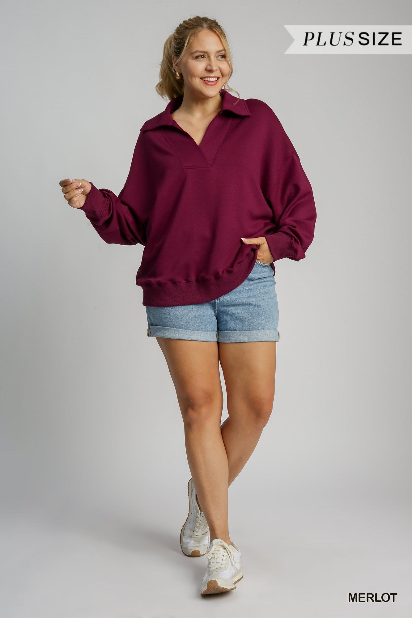 Bella Buttery Soft Knit Top Merlot