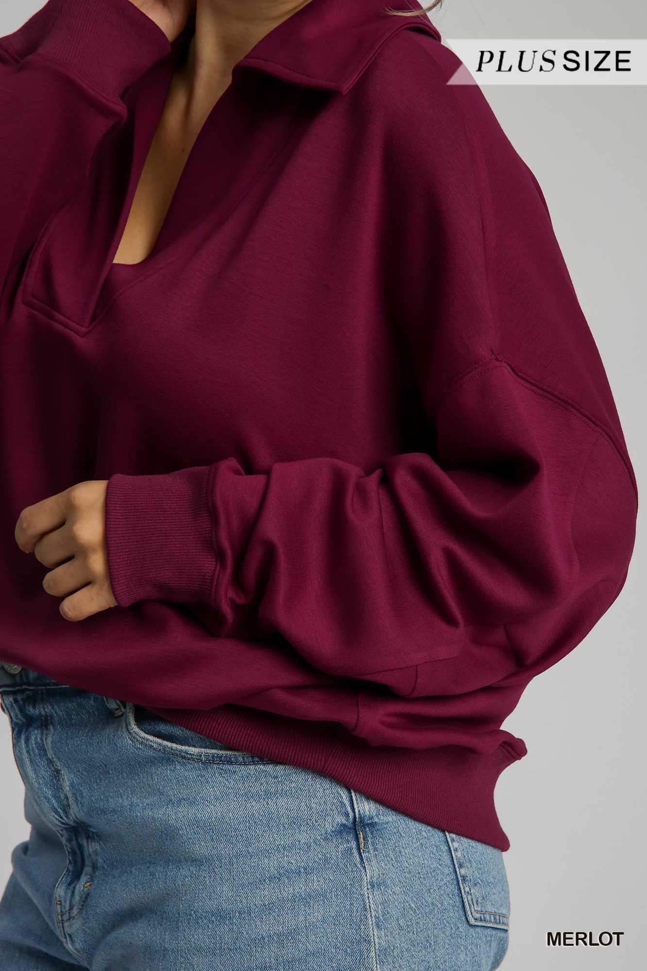 Bella Buttery Soft Knit Top Merlot