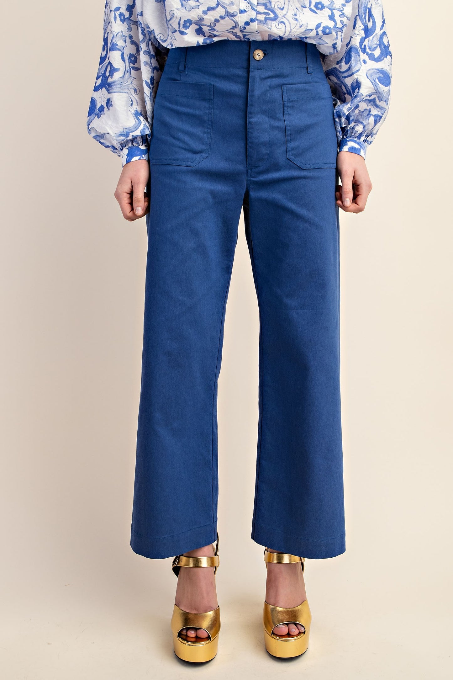 Cathy Cropped Ankle Pants Royal Blue