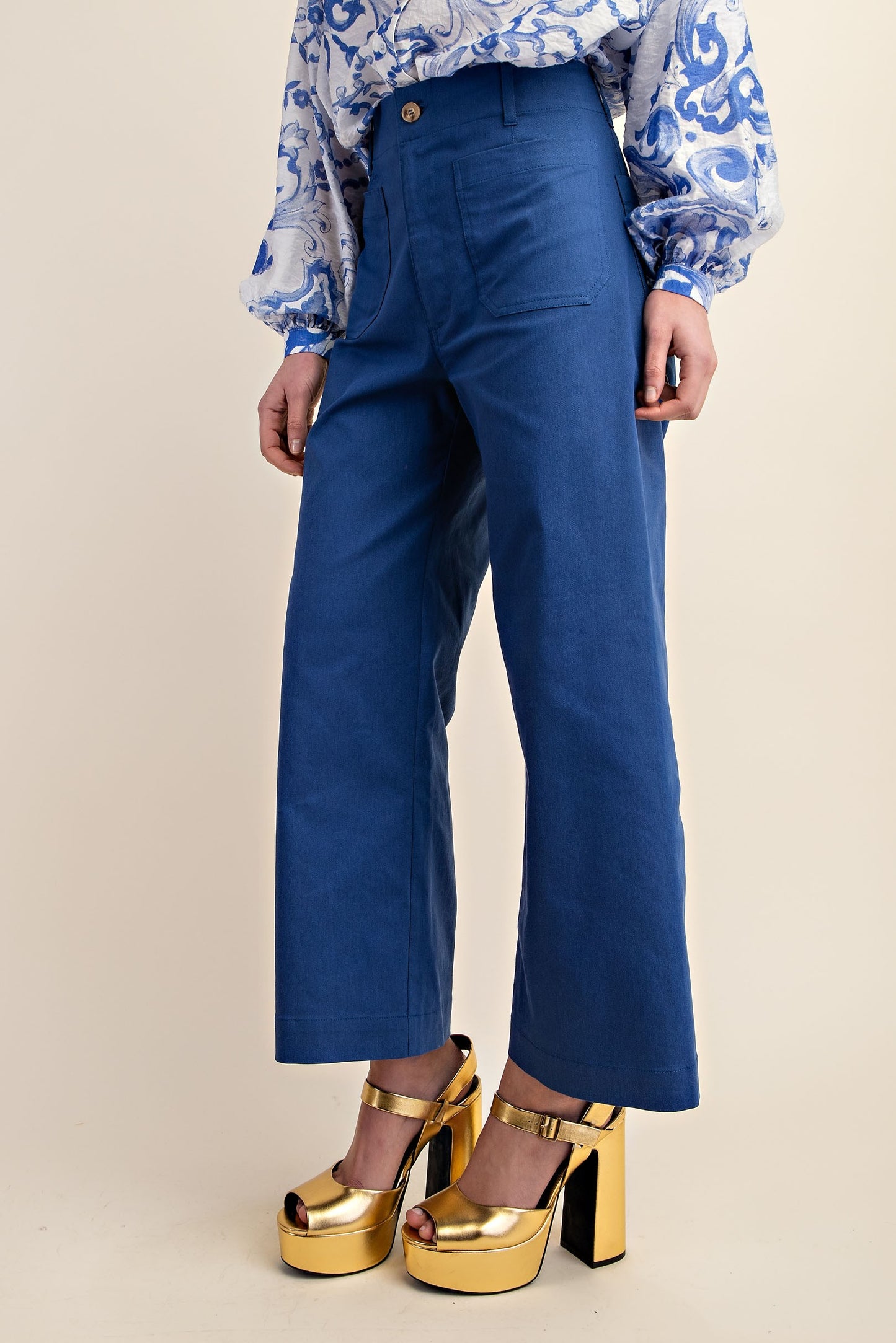 Cathy Cropped Ankle Pants Royal Blue